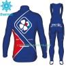 Maillot Cyclisme Hiver + Collant à Bretelles 2017 FDJ Femme N002